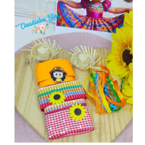 kit xadrez junino laranja