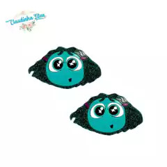 Aplique de acrilico duplo Divertida Mente rostinho -1 unidade - Claudinha Fitas