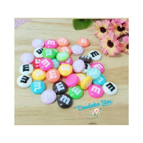 Aplique de resina balas MM - 1,5cm - 10 unidades