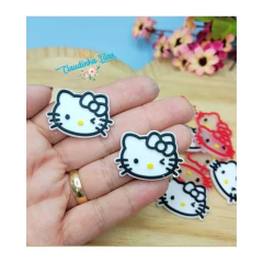 Aplique emborrachado cabeça Hello Kitty - (2 unid.) - mod 2 - comprar online