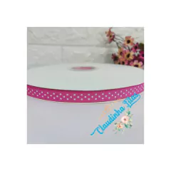 Fita Yama gorgurão de poá 10mm - 5 metros - Claudinha Fitas