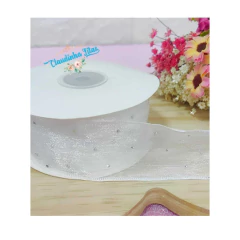 Fita de Organza com Strass 38mm - (1metro) - comprar online