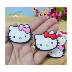 Aplique emborrachado cabeça Hello Kitty - (2 unid.) - mod 1