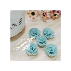 flor de tecido 2,5cm com 5 unidades - loja online