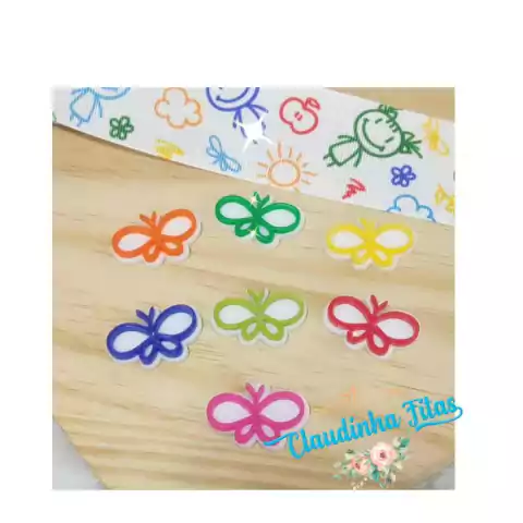 Aplique de acrilico escolar rabisco borboleta unid.