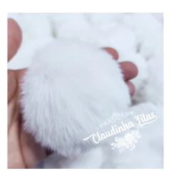 Pompom de pelúcia 7cm - par - comprar online