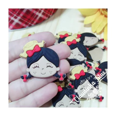 Aplique emborrachado junino caipira 3,5cm - c/2unids - Claudinha Fitas