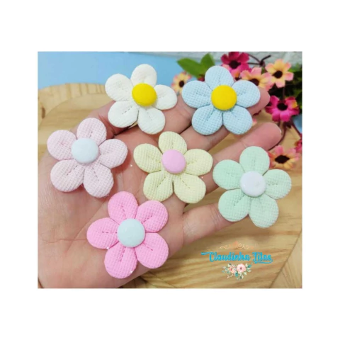 Aplique flor de tecido - 5 cm ( 2 unid.)