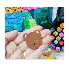 Aplique Bobbie Goods cabecinha de acrílico - 1 unidade