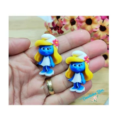 Aplique Smurfete - (4cm) acrílico - 2 Unidades na internet
