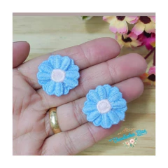 Aplique flor bordada dupla - 2,5 cm. - 2 unid. - loja online
