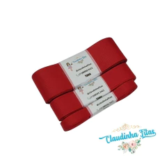 Fita Gorgurão YAMA - Poppy red ( vermelho) - cor 235 - 5 metros - comprar online