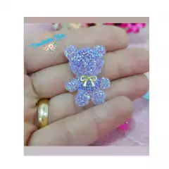 Aplique de acrilico ursinho boreal 3x2 cm - 2 unidades da mesma cor na internet