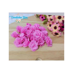 flor de tecido 2,5cm com 5 unidades