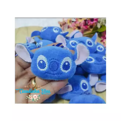 Aplique de pelucia Stitch medida - 10x5 cm ( 1 unidade )