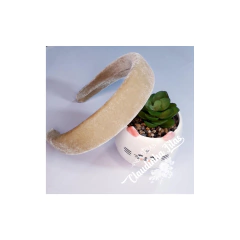 Tiara de camurça acolchoada 17x30mm - comprar online