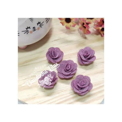 flor de tecido 2,5cm com 5 unidades