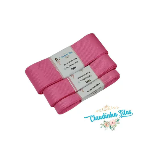 Fita Gorgurão YAMA - Hot Pink ( rosa chiclete ) - cor 156 - 5 metros