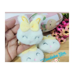 Coelho de pelúcia com laço 7,5x6 cm (1 unidade) - loja online