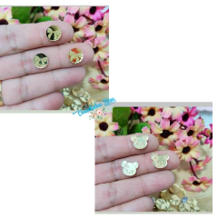 Aplique de acrílico tag para laços - 1cm - ( 5 unidades)