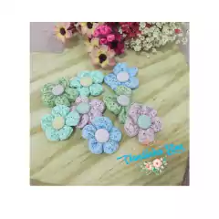 Flor de tecido com - 4cm (4 unid.pct misto)