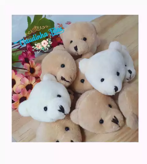 Aplique Urso de pelucia cabeca - 5,5 x 5,5 cm ( 2 unid. )