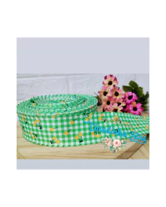 Fita Importada xadrez Cerejinha 38MM - (1 metro)) - Claudinha Fitas