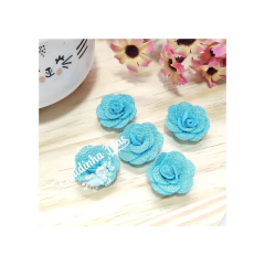 flor de tecido 2,5cm com 5 unidades - loja online