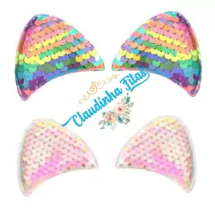 Aplique orelha de gatinha 5x5,5 o par