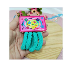 Xuxinha para cabelo trançada G 4,5 cm ( 4 unidades ) - Claudinha Fitas