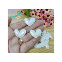 Aplique coração de tecido furtacor 2,5cm (10 unidades) - comprar online