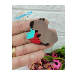 Aplique de acrilico Capivara - 4cm - 1 unidade na internet
