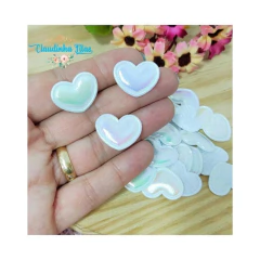 Aplique coração de tecido 2cm (10 unidades) - comprar online