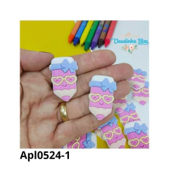 Aplique emborrachado escolar lápis c/óculos - ( 2unidades) - comprar online