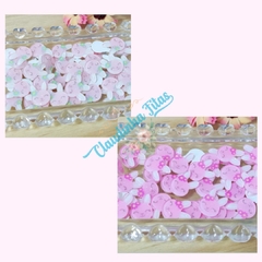 Aplique de acrílico coelho mini 1x1,5 cm - 10 unidades
