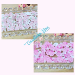 Aplique de acrílico coelho mini 1x1,5 cm - 10 unidades