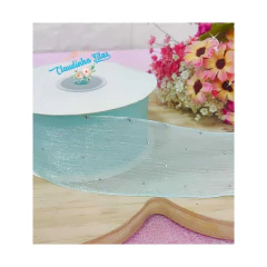 Fita de Organza com Strass 38mm - (1metro) - loja online