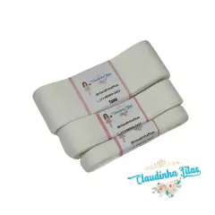 Fita Gorgurão YAMA - withe (branco) - cor 029 - 5 metros - Claudinha Fitas