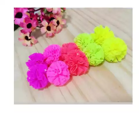 Pompom de malha cores neon 25mm c/10unids