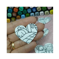 Aplique Bobbie Goods coração para pintar - 1 unidades na internet