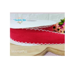 Fita cotelê c/borda trabalhada 38mm - ( 1metro ) - loja online