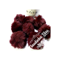 Pompom de pelúcia 7cm - par - loja online