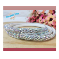 Meia cana de strass ( 6mm) - 1 METRO na internet