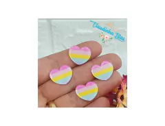 Aplique de resina flor lisa1,5cm - c/10 unidades sortidas - comprar online