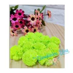 Pompom de malha cores neon 25mm c/10unids - Claudinha Fitas