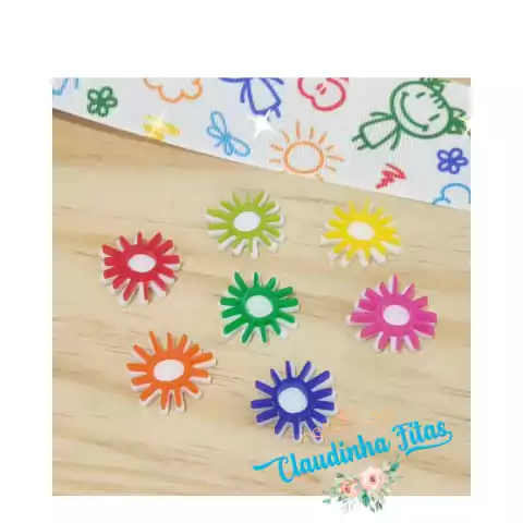 Aplique de acrilico escolar rabisco sol unid.