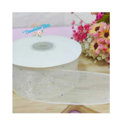 Fita de Organza com Strass 38mm - (1metro) na internet