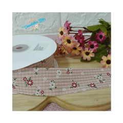 Fita xadrez com ramalhete de flor 38mm - (1 metro) na internet