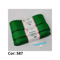 Fita Gorgurão YAMA - Forest Greeen ( verde escuro)- cor 587 - 5 metros - loja online