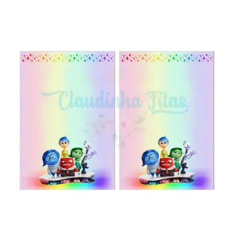 Fundo de caixa Divertida Mente 230grs - 14x20 - 2 unidades